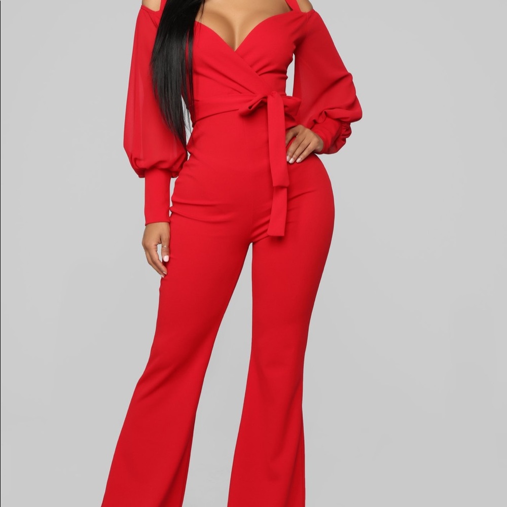 Red jumpsuit